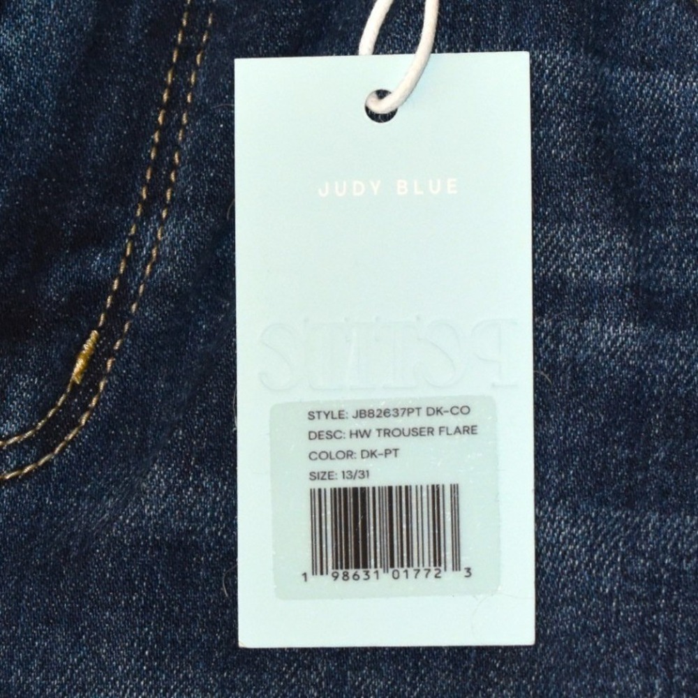 Judy Blue Trouser Flare Jeans Womens 13/31 Petite NWT High Waist Stretch - Picture 10 of 10